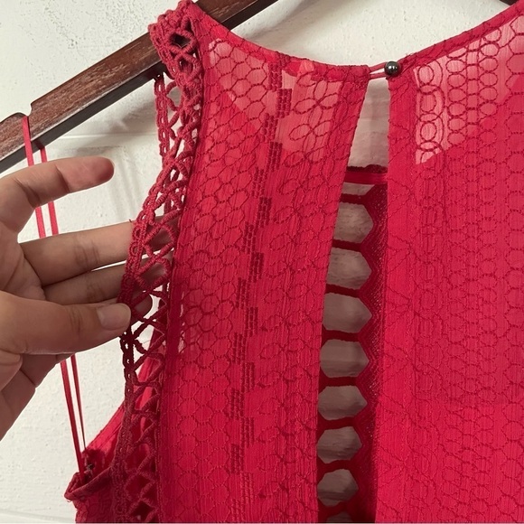 Free People Wherever You Go Crocheted Mini Dress Rose Red
Size 0 - Picture 15 of 16